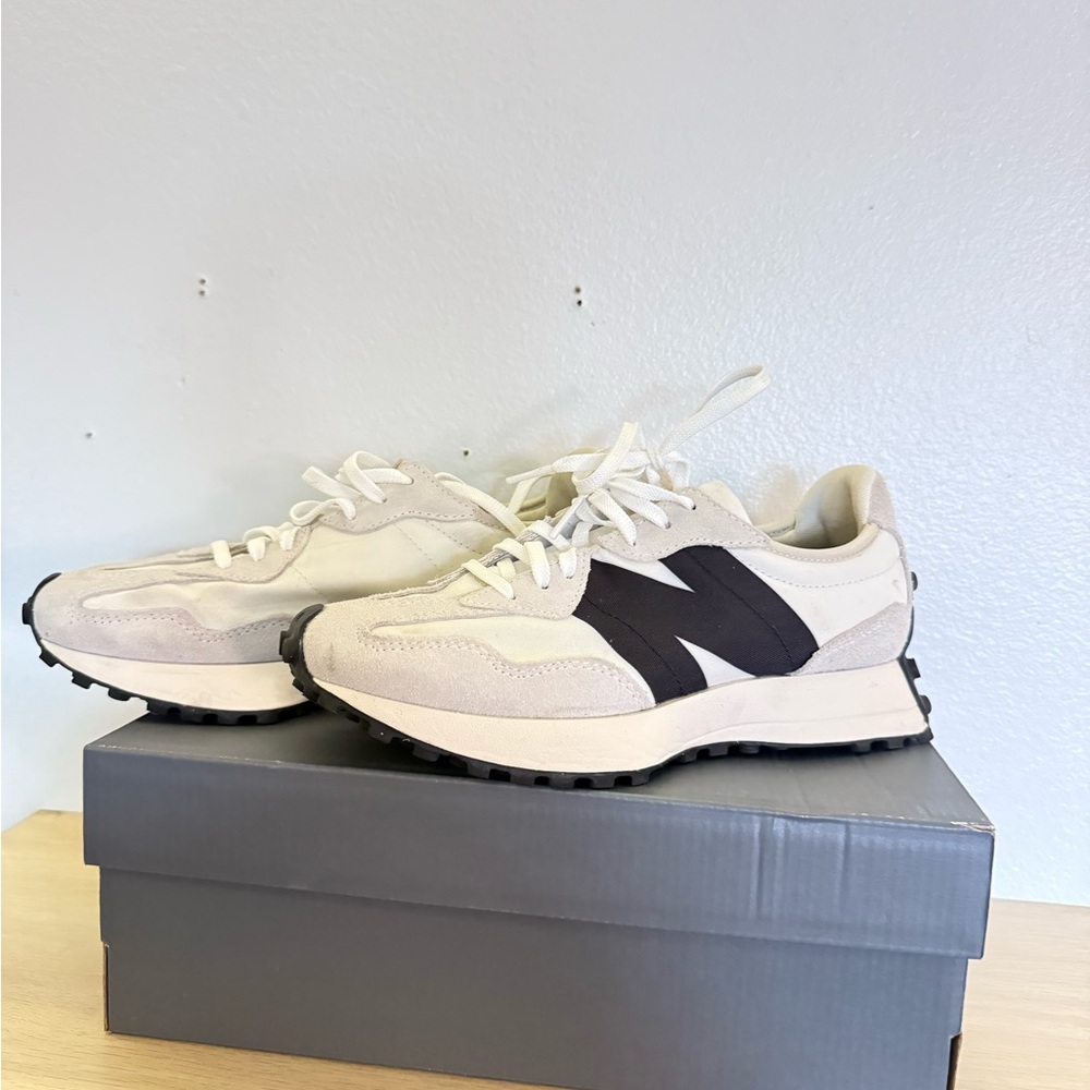 New Balance Cream and Black Sneakers